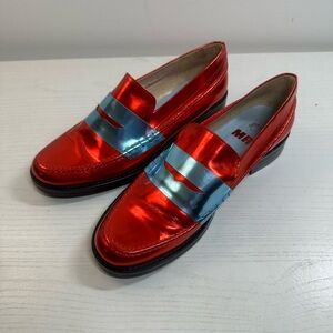 MR Womans  Loafer Shoes Bright  Size 39 Made In Portugal MSRP $675